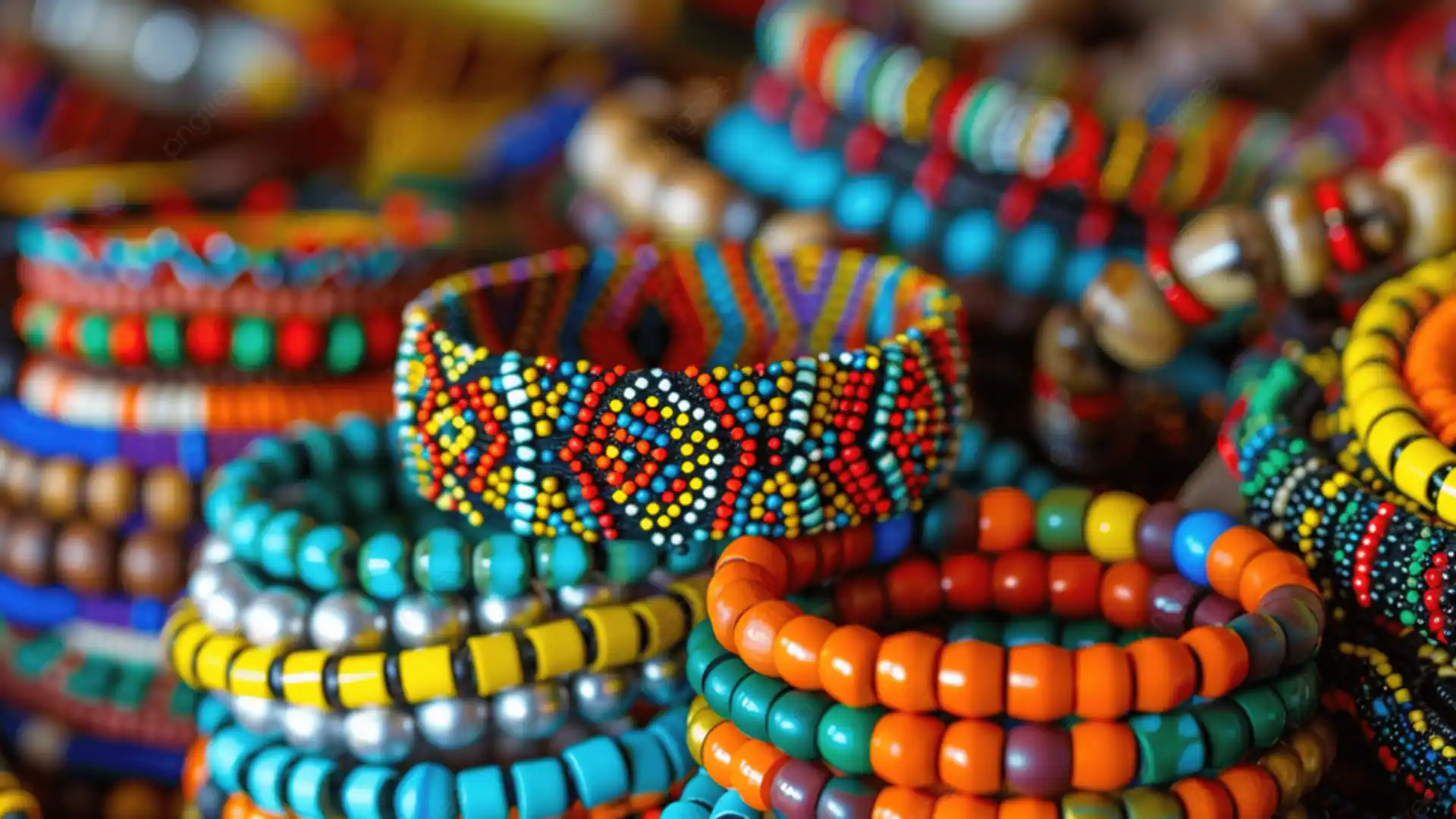 Unisex Maasai Beaded Cuff Set